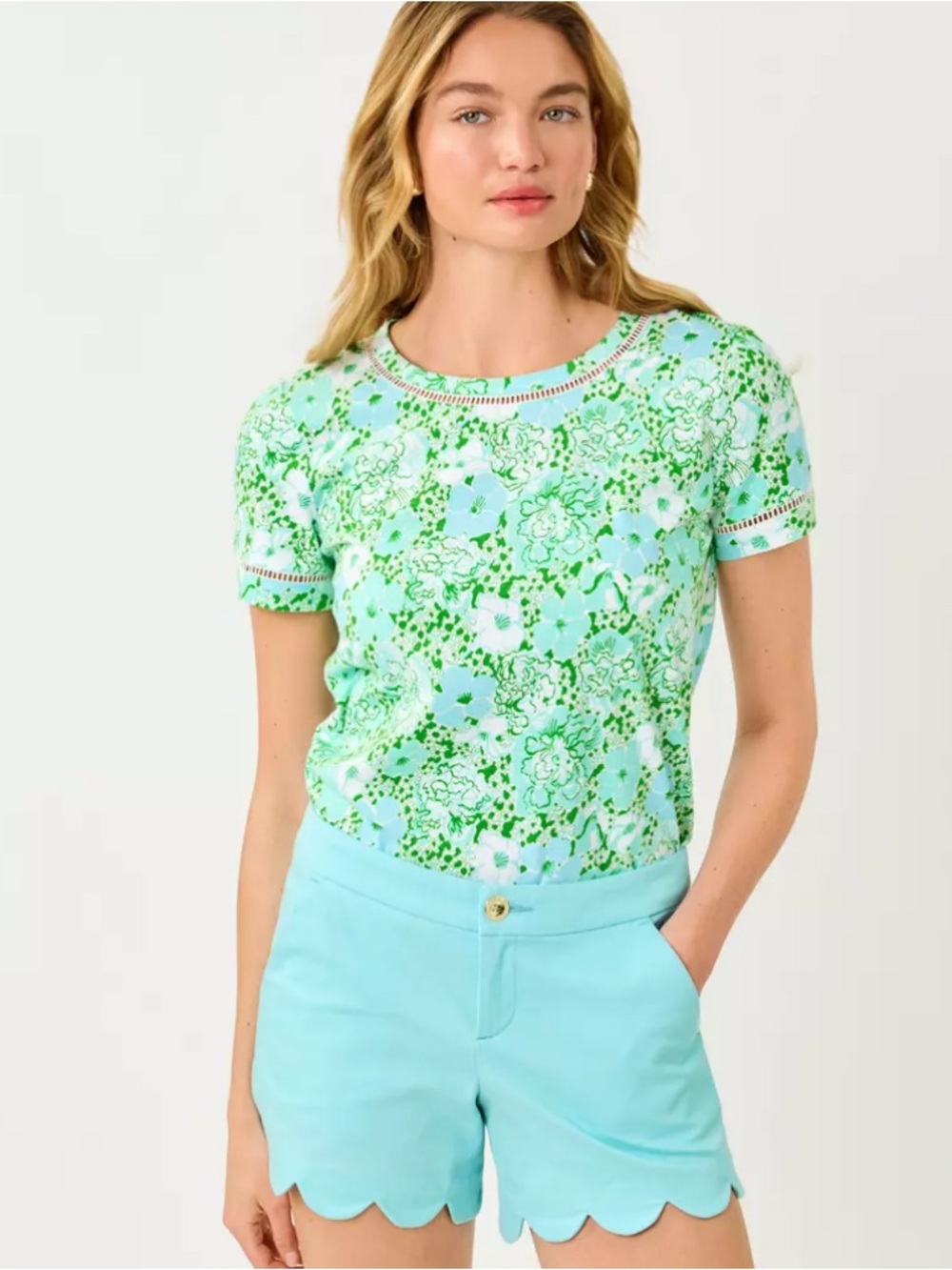 NWOT Lilly Pulitzer Day Dream Blue 5” Buttercup Shorts Size 6